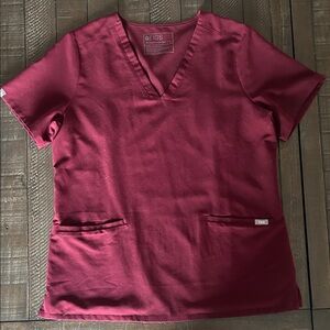 Figs Burgundy Scrub Set